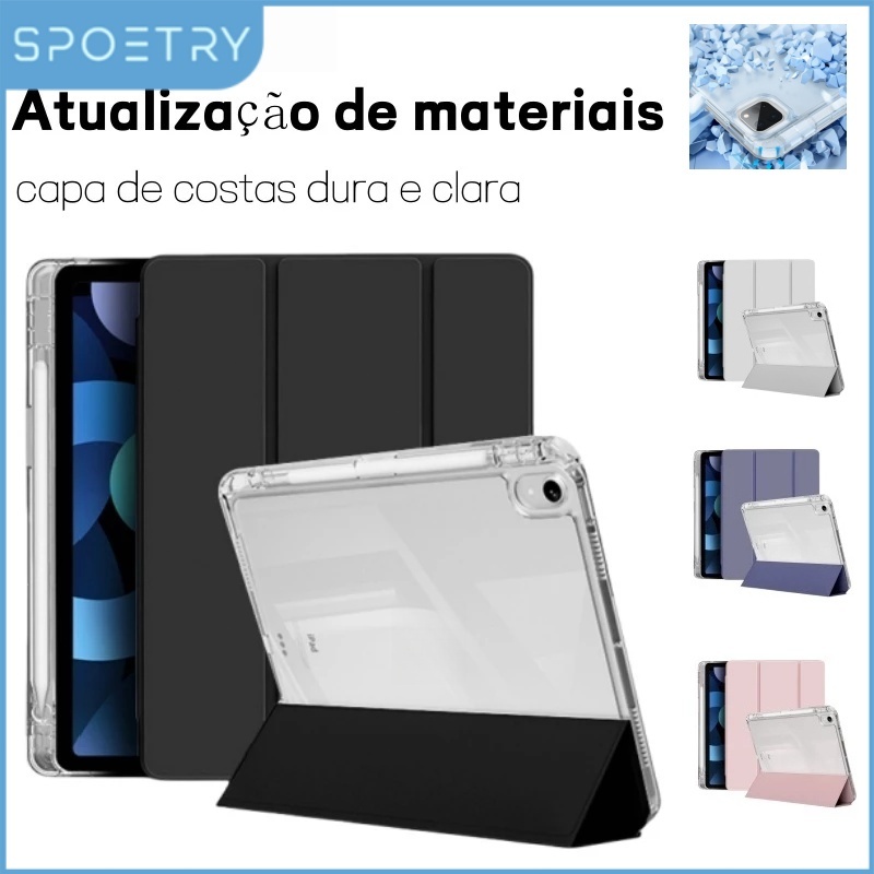 Carcaça de proteção para iPad, bracelete de proteção contra queda para suportes dobráveis para iPad Pro Air 4/5/10.9 Cov