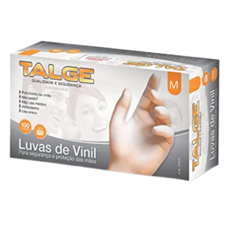 Luvas descartáveis Talge Vinil sem pó cor transparente tamanhos P-M-G-GG de vinilo x 100 unidades em Oferta na Shopee