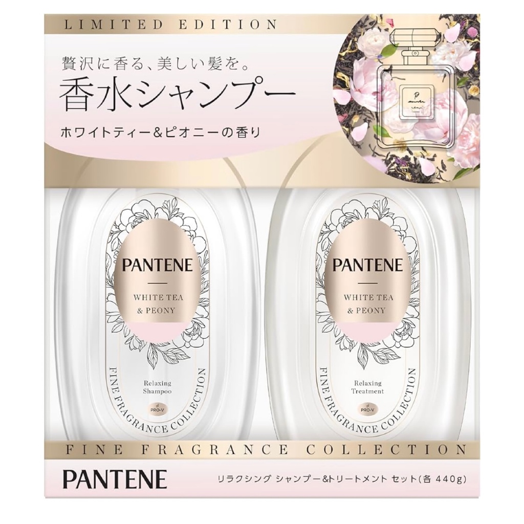 Pantene [Pré-Lançamento] Conjunto De Shampoo E Bomba De Tratamento Com Fragrância Fina De Chá Branco Peônia 440g Japão