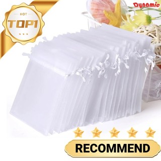 Kit 100/50/25/10 Un Saco Saquinho Organza 7x9 9x12 10x15 13x18 Branco Lembrancinhas Festa Casamento para casamentos DY