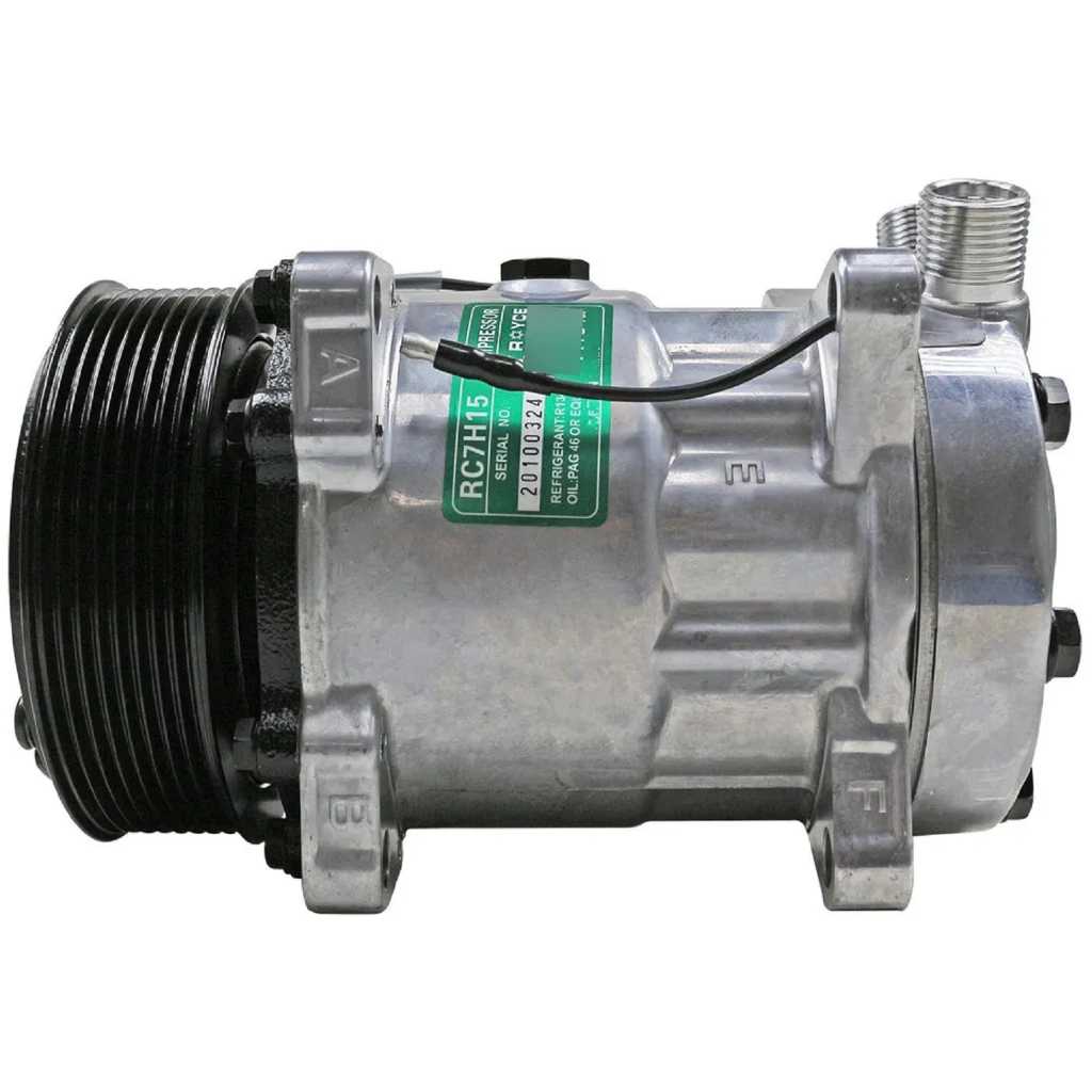 Compressor de Ar AA7H15AA Máquina New Holland 8 Orelhas - 12 Volts Polia 8pk 119mm R134a