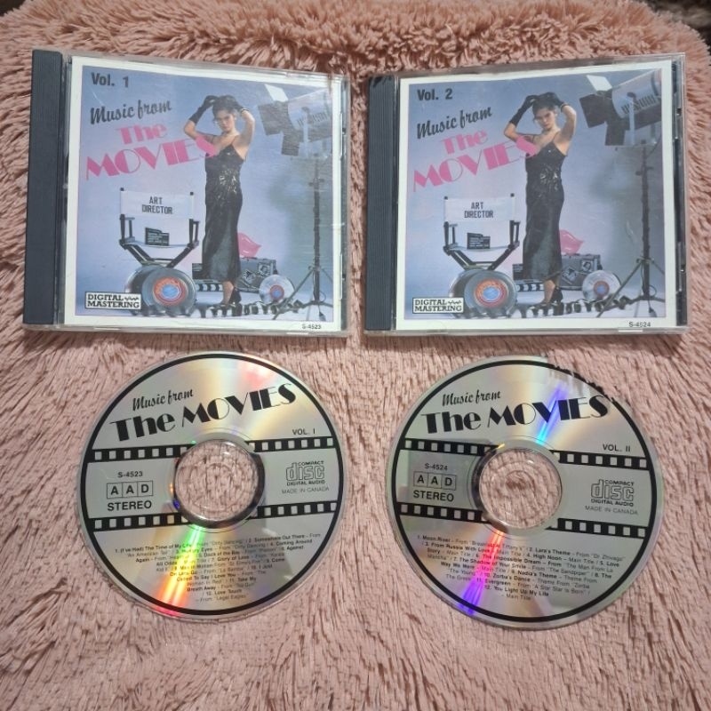 Lote 2 CDs Coletânea Music From The Movies - Vol. 1 & 2 (1992, Karate Kid, Dirty Dancing, Ton Gun, St Elmo's Fire)