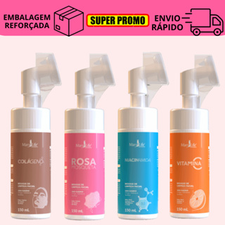 Sabonete facial Mousse de limpeza facial Rosa mosqueta Mary Life 150ml em Oferta na Shopee