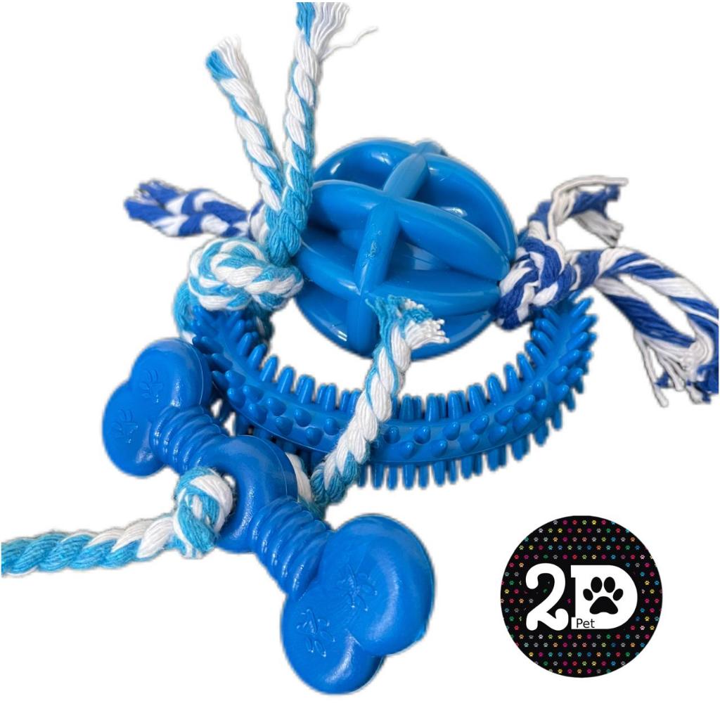Brinquedo para Filhotes e Cães Médios de Borracha maçiça pneu Rosa ou azul, Osso Massagem dentes bola cravo Anêmona