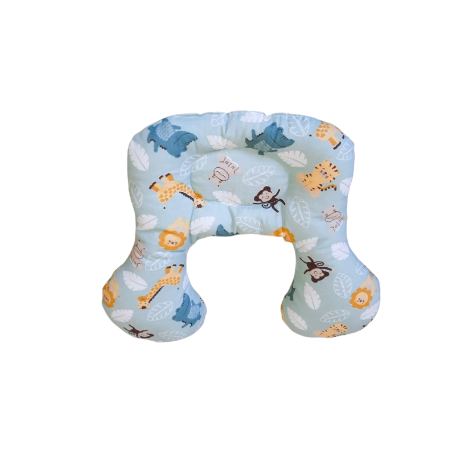 Almofada de Pescoço para Bebe Conforto Safari Verde Bebe Recem Nascido