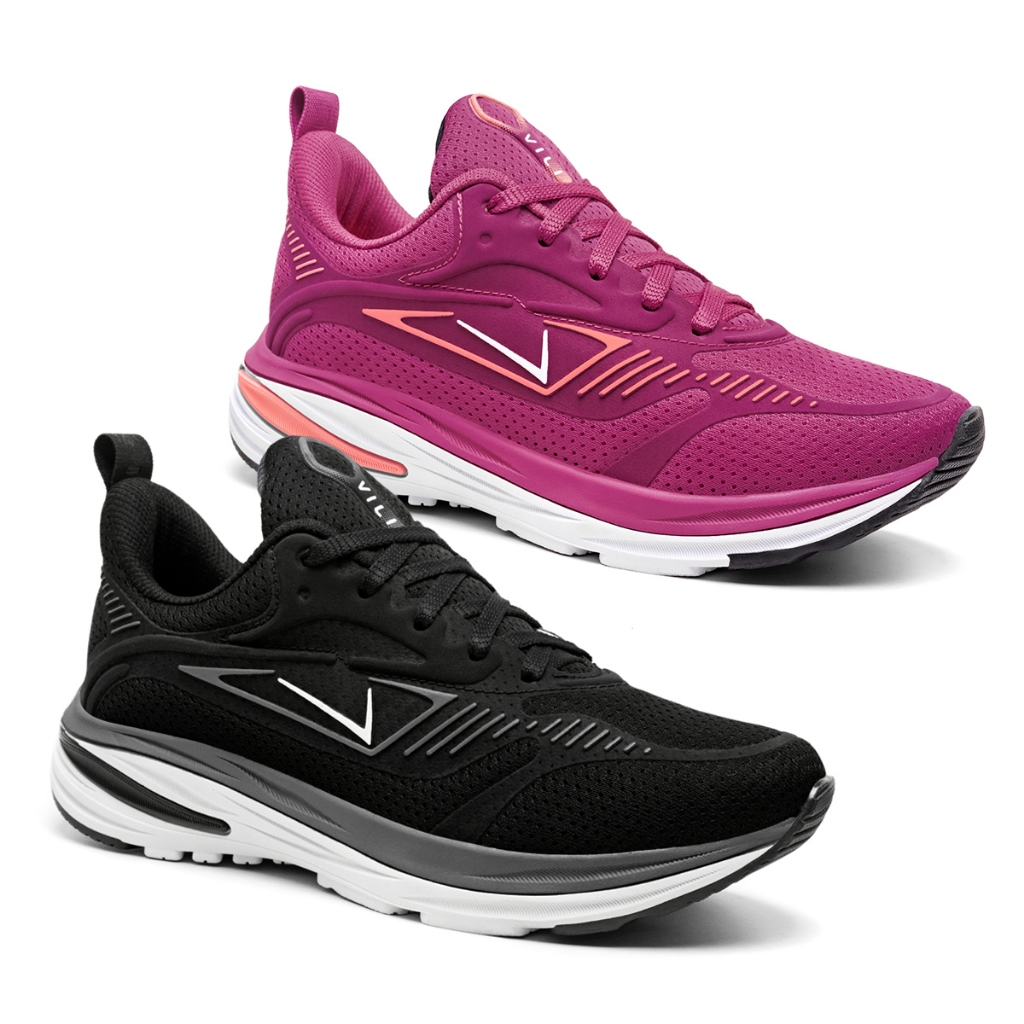 Kit 2 Tênis Feminino Vili Fusion Esportivo Masculino Caminhada em Oferta na Shopee