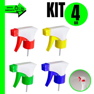 Kit 4 Válvulas Spray Gatilho Coloridas – Funcionalidade e Visual Moderno para suas Embalagens em Oferta na Shopee
