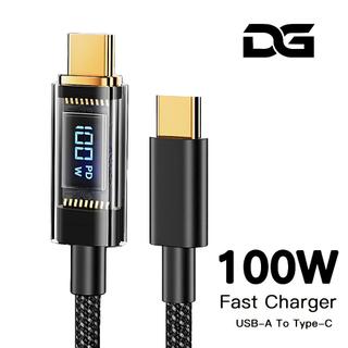 Cabo de carregamento rápido Tipo C  Apple Android Visor digital 100W Relâmpago A2