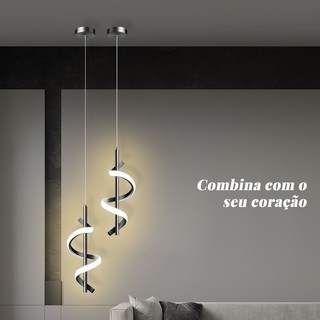 Luminária De Teto Pendente Led Moderna Lustre para Corredor Sala Quarto Cozinha