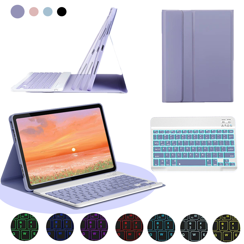 Capa Para Samsung Tab A9 Plus （SM‑X210/SM‑X216）Com Luminescência Teclado Abnt2 (Com Tecla Ç E Suporte Para Caneta)