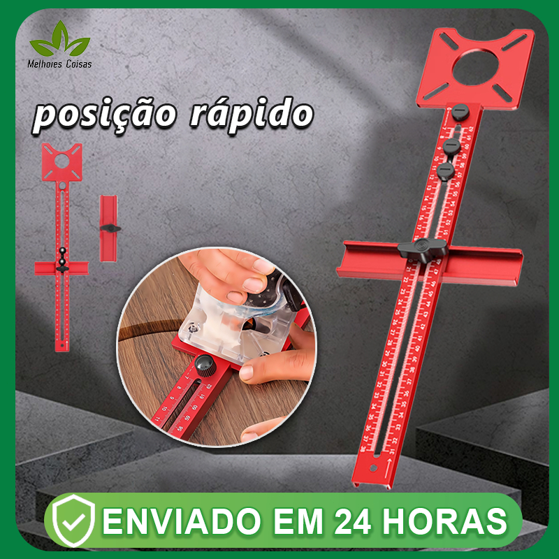 Ferramenta Auxiliar De Suporte De Ranhura De Corte Circular De Marcenaria De Alumínio Hardware De Gabinete Multifun