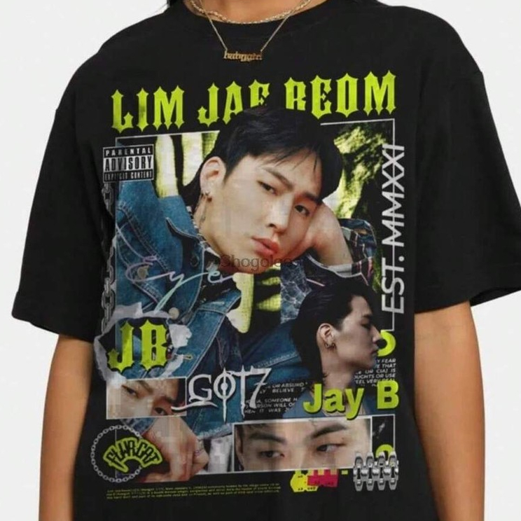 Camisa Unissex Grupo Kpop GOT7 Jay B Camiseta 100% Algodão