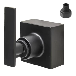 Acabamento de Registro Preto Quadrado Alavanca C73 Pressão e Gaveta 1/2 3/4 Padrão Docol 100% Metal