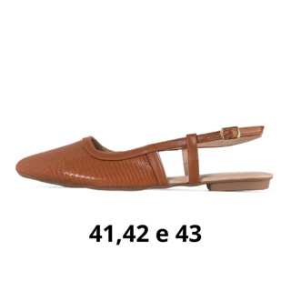 Sapatilha Slingback Palmilha Confort Numeração Especial 41 42 e 43 Lizard Marcela Prado Premium em Oferta na Shopee