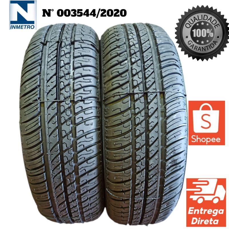 kit 2 Pneus Aro 14 Remold 175/65R14 Com selo de Inmetro Linha Premium Borracha Reforçada em Oferta na Shopee
