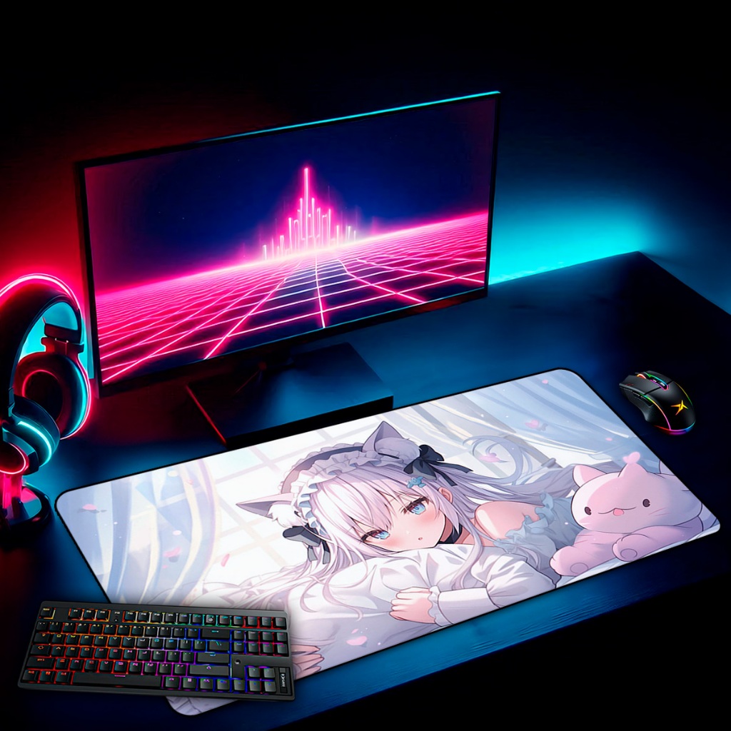 Mouse Pad Gamer Grande Antiderrapante 65x30 70x35 80x35 90x40 90x50 120x60 Cm Borda Costurada em Oferta na Shopee