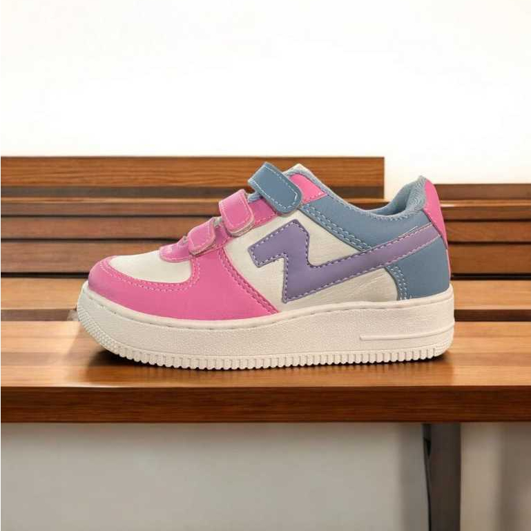 Tênis Infantil Casual Menina Escolar Com Velcro Confortável Leve Antiderrapante em Oferta na Shopee