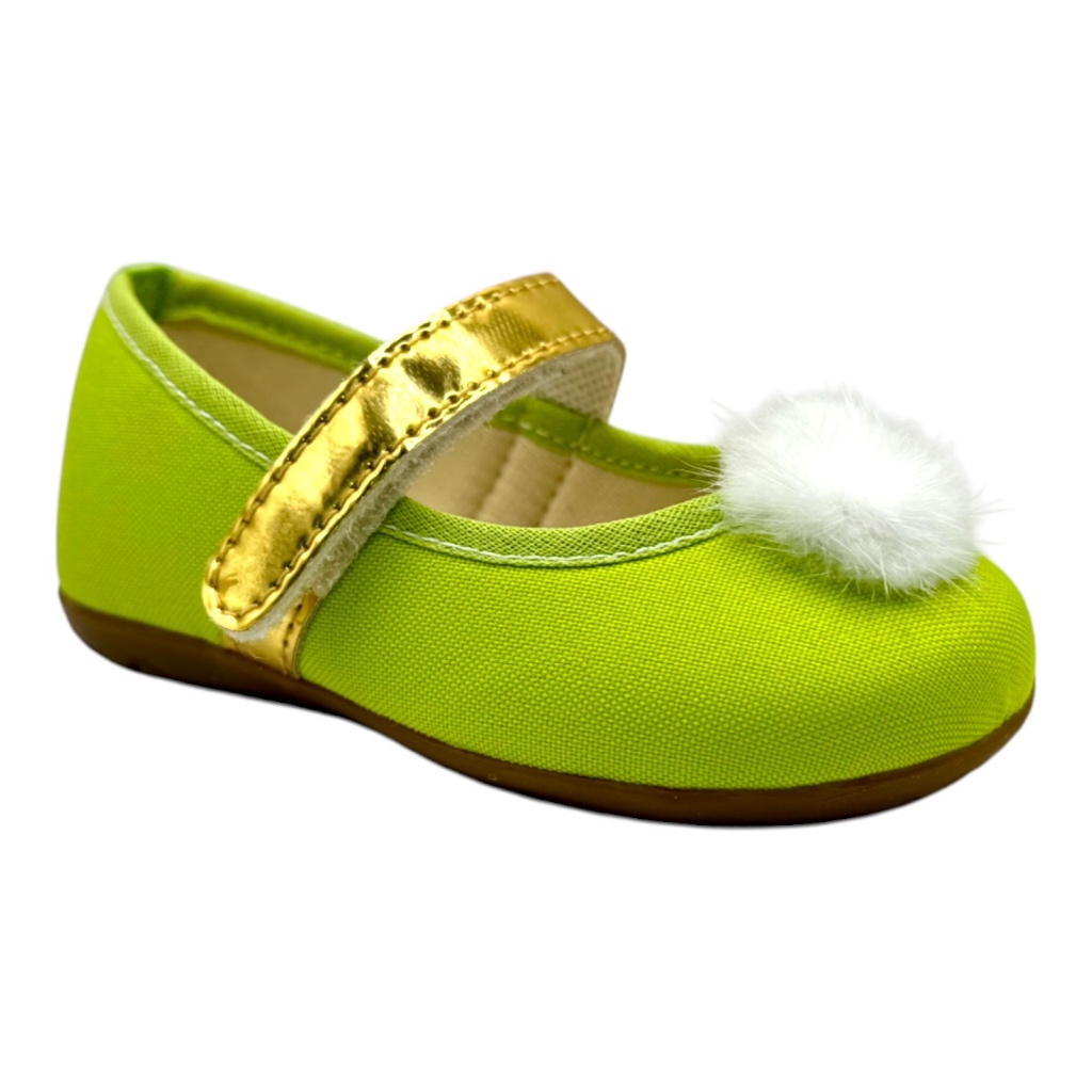 Sapatilha Infantil Tinker Bell Sininho Verde Dourado Menina
