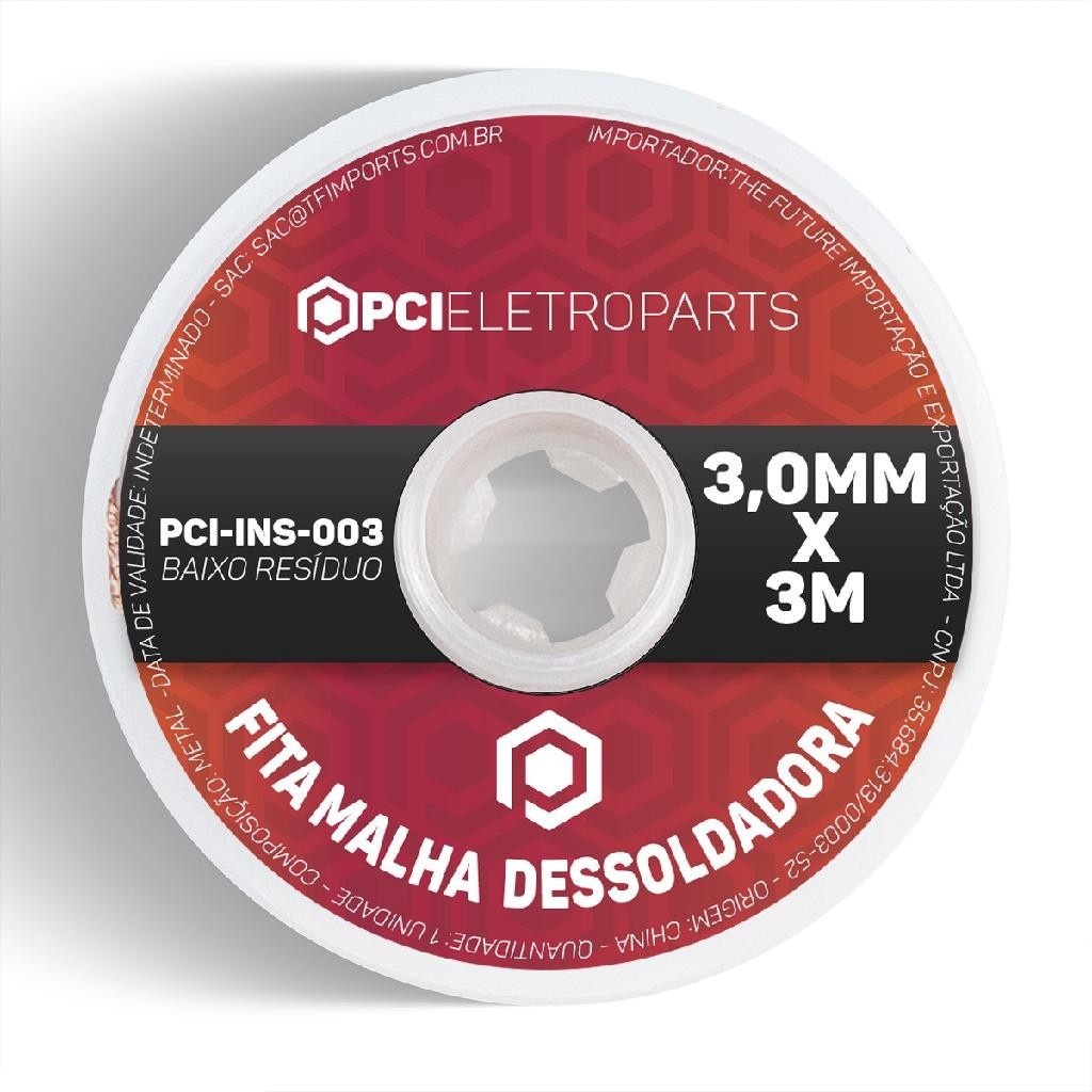 Malha Dessoldadora 3metros x 3mm Ferro Solda
