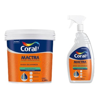 Kit Massa e Spray Seca Parede  Reparo De Parede Com Umidade Mactra 4,5kg em Oferta na Shopee