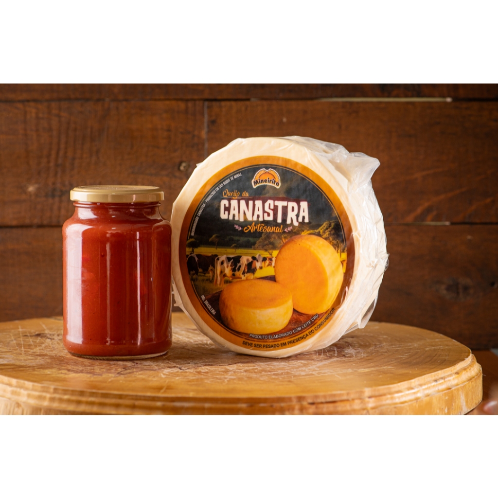 KIT QUEIJO CANASTRA + GOIABADA CASCÃO CREMOSA DIRETO DO SUL DE MINAS, GIOABA, CASCÃO, QUEIJO CANASTRA, FAZENDA SÃO TIAGO