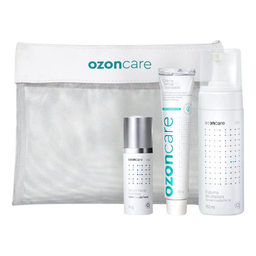 Kit Cuidado Limpez Pele Facial Saúde Bocal Ozoncare Skincare