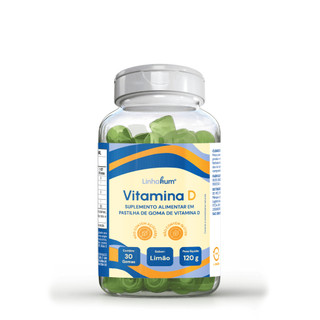 Suplemento de Vitamina D em goma 120g · Linhahum Sabor Limão