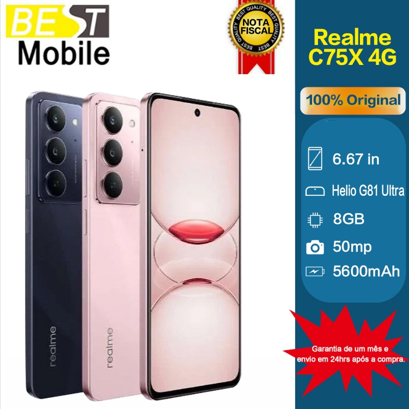 Celular Realme C75X 4G 8GB / 256GB Versão Global Original Envio Imediato! em Oferta na Shopee