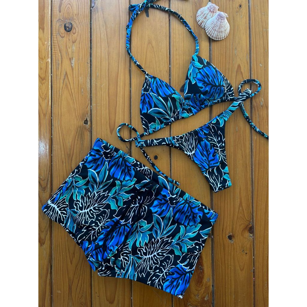 Kit Biquini Cortininha com Bojo Removivel Feminino Sunga Boxer Masculina Casal Combinando em Oferta na Shopee