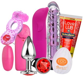 Vibrador Feminino + Anel Peniano Masculino + Masturbador Masculino + Plug Feminino SEX SHOP Produtos em Oferta na Shopee