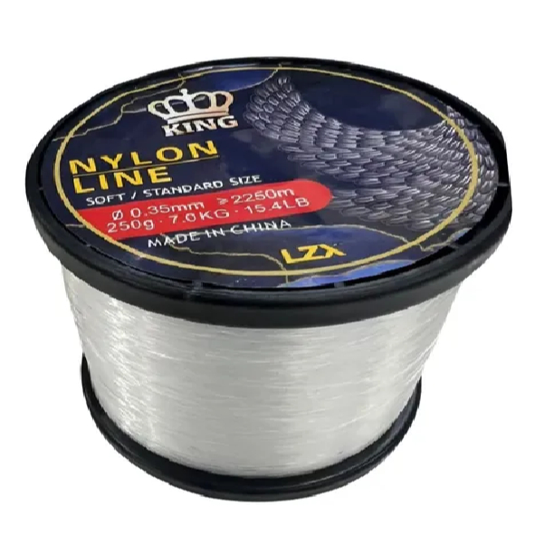 Linha Nylon Monofilamento King 250 Gramas Branco Cristal Para Rede Tarrafa Artesanato Costura