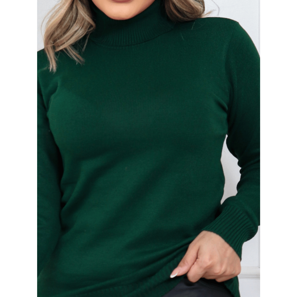 MF Tricot Cacharrel Blusa Feminino Manga Longa MF Tricot Cacharrel Blusa Feminino Manga Longa