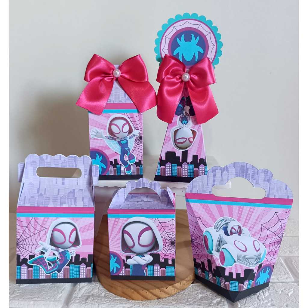 KIT PERSONALIZADOS MULHER ARANHA, LEMBRANCINHA MULHER ARANHA, DECORAÇÃO MULHER ARANHA ( PEGUE E MONTE )