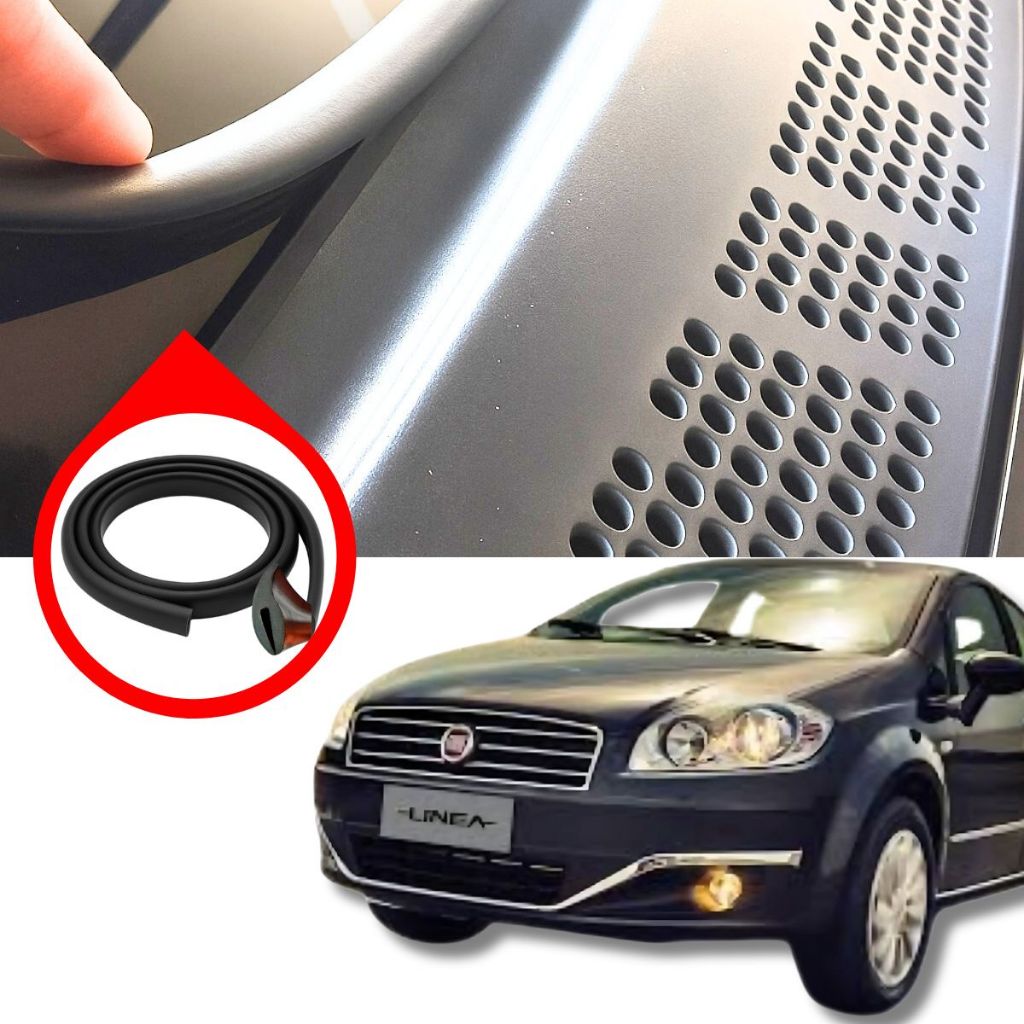 Borracha Friso Acabamento Inferior Churrasqueira Parabrisa Fiat Linea