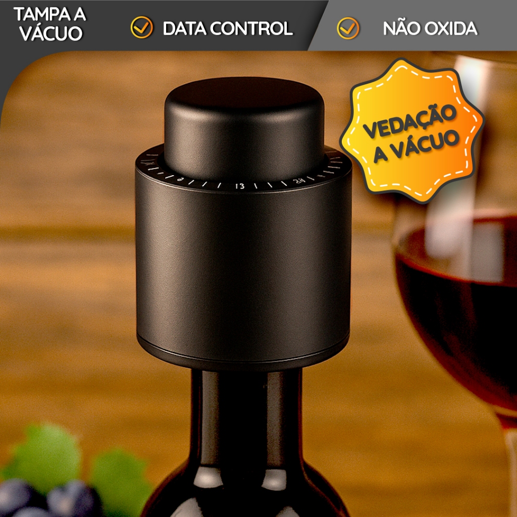 Tampa De Garrafa À Vácuo Rolha Reutilizável Pressão em Oferta na Shopee