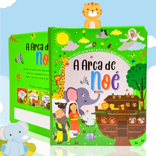 Livro A Arca De Noé Livro Infantil Educativo Capa Almofadada E Páginas Duras em Oferta na Shopee