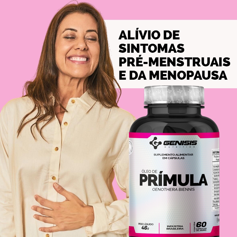 ÓLEO DE PRÍMULA - 60 CÁPSULAS SOFTGEL - Genisis Nutrition em Oferta na Shopee