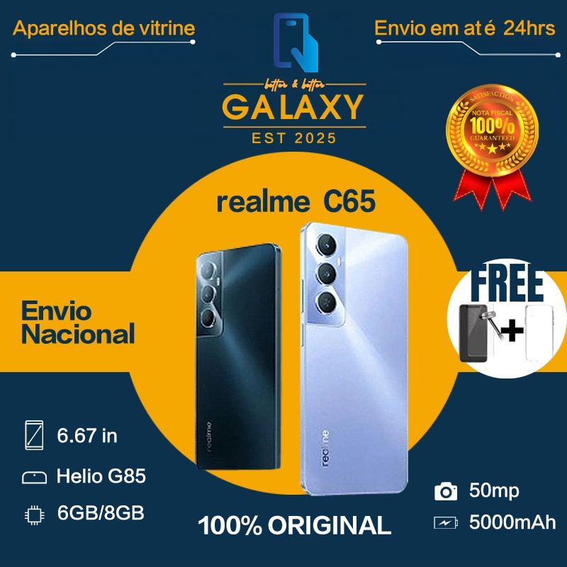 Realme C65 256gb Memoria 8gb Ram 4G NFC Original Global Envio Imediato!