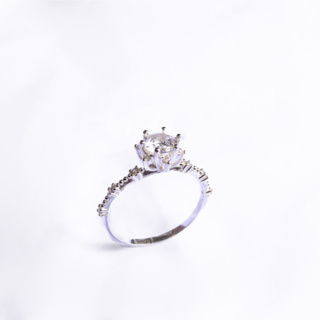 Anel Solitário Lotus Prata 925 Legitima Aliança Feminino Cravejado Pedras em Zircônia em Oferta na Shopee