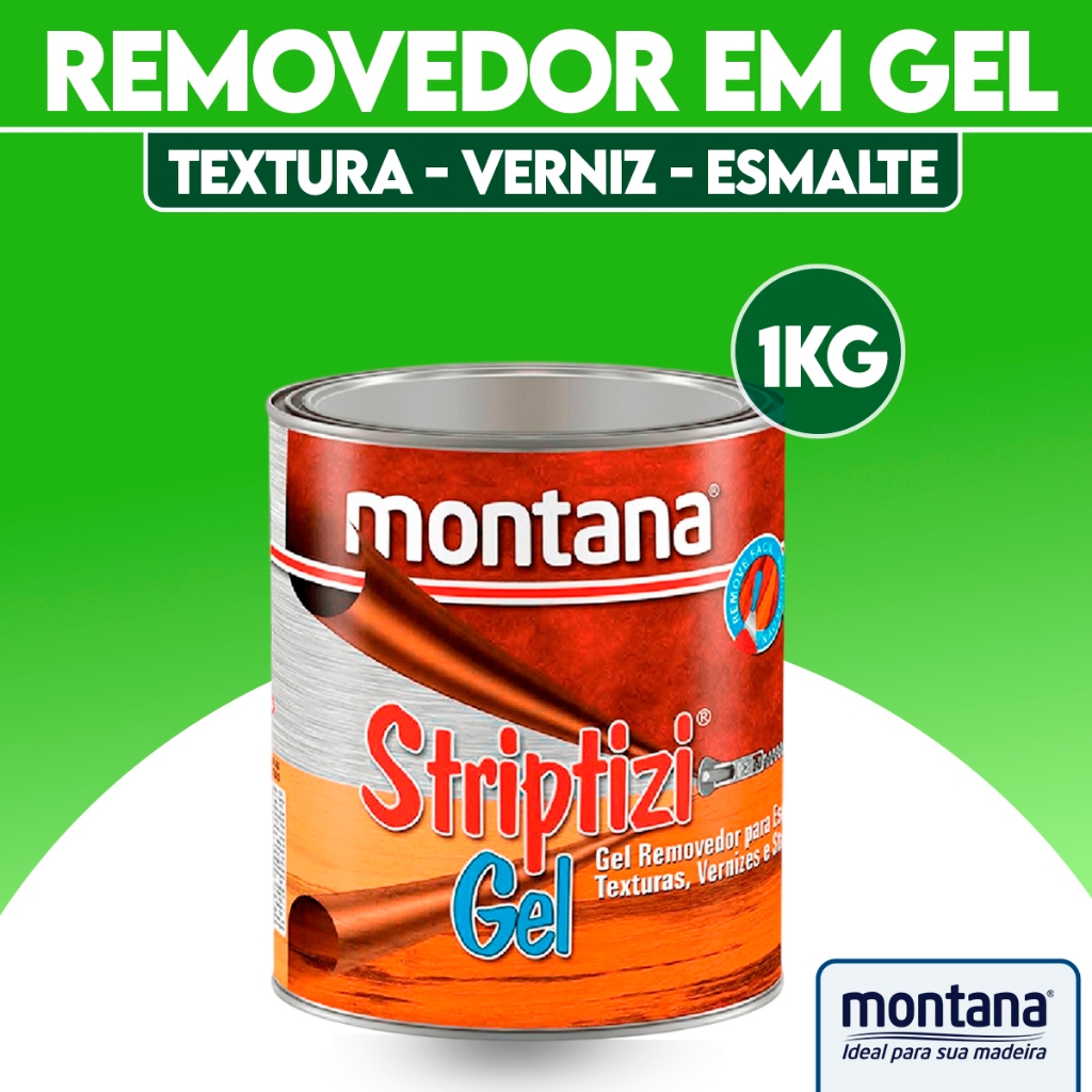 Gel Removedor de Textura, Verniz e Esmalte 1kg Nao Escorre Striptizi Montana