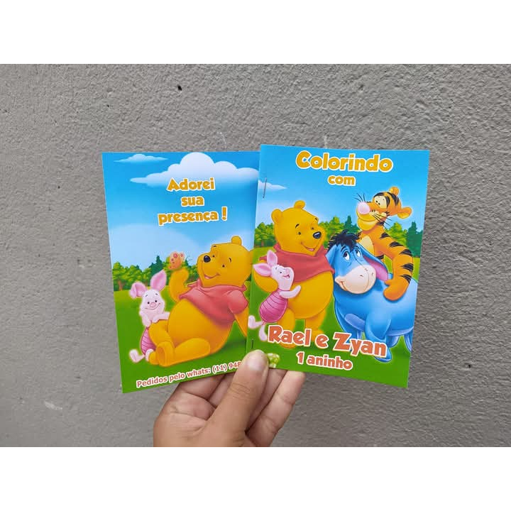 Livro de Colorir Ursinho Pooh - lembrancinha de festa livrinho de colorir ursinho pooh em Oferta na Shopee