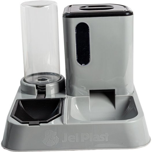 Comedouro Bebedouro Pet Automático Para Gatos Kit Garrafinha Dispense Ração Duplo