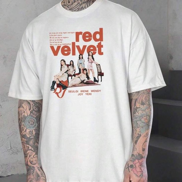 Camisa Red Velvet Kpop Musica Pop Girl Grupo Coreano Camisa Unissex Blusa Camiseta 100% Algodão