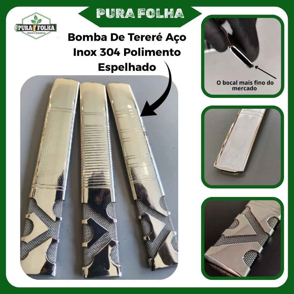 Bombas de Tereré Larga em aço inox em Oferta na Shopee