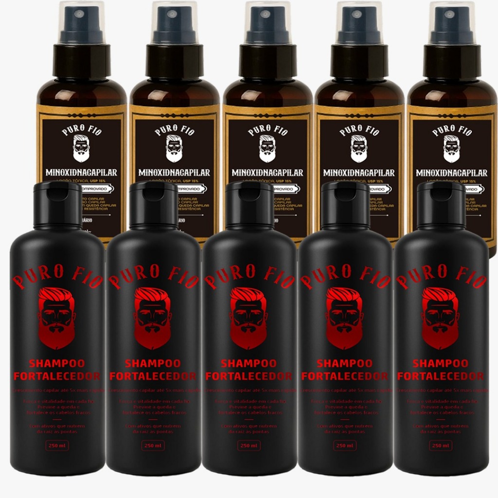 Kit 5 X Pro Barber MinoxDNACapilar Spray + 5 shampoo fortalecedor 250ml Crescimento Barba Cabelo Rápido Envio Imediato em Oferta na Shopee