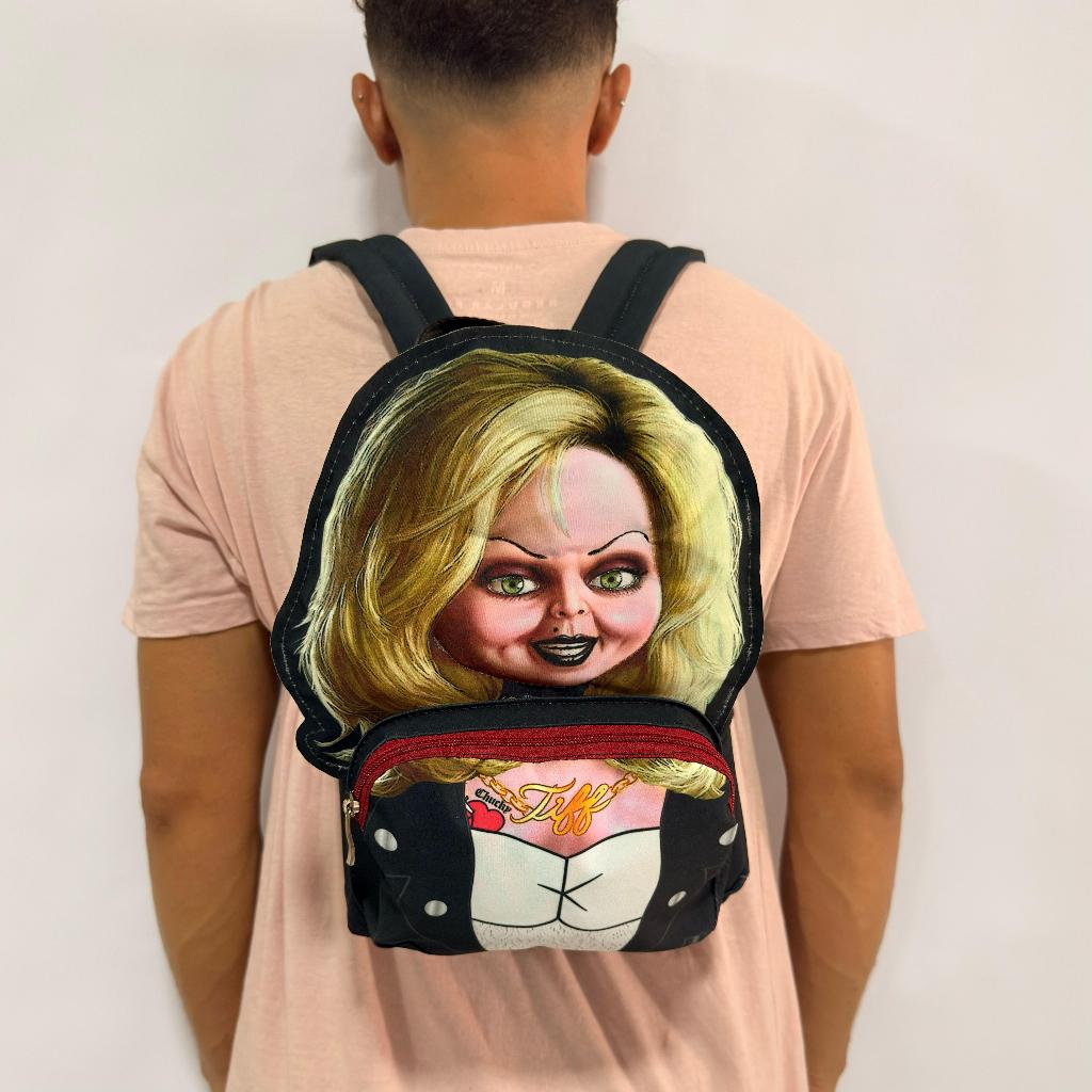 Max mochilinha 3D A noiva do Chucky filme Tiffany Valentine halloween terror