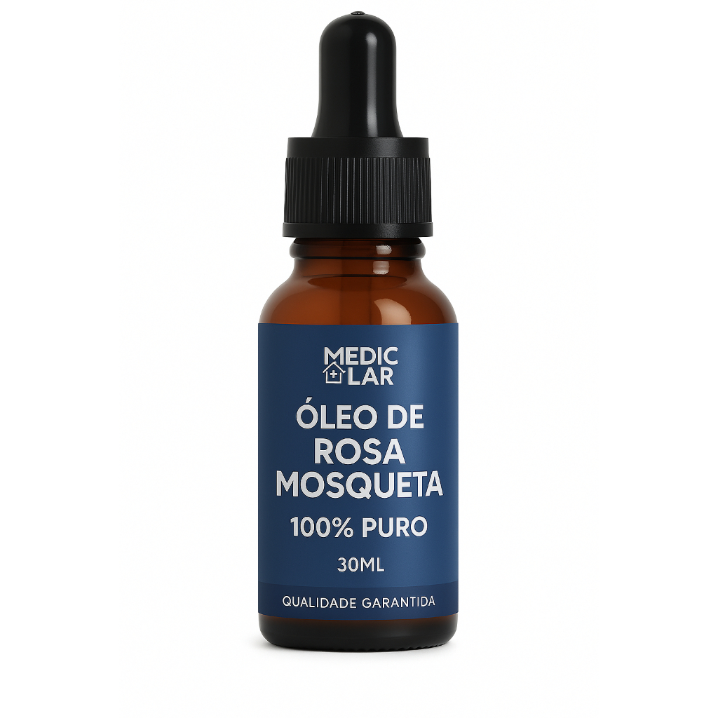 OLEO DE ROSA MOSQUETA 100% Puro Medic Lar Clareia e Hidrata 30ml