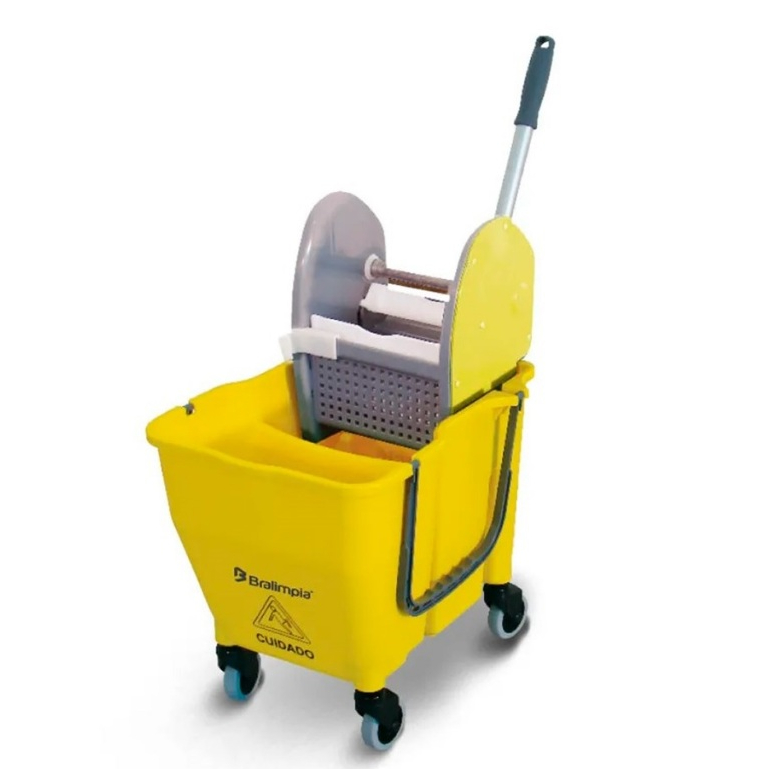 BALDE ESPREMEDOR BRALIMPIA DOBLO 30LTS MOP UMIDO AMARELO