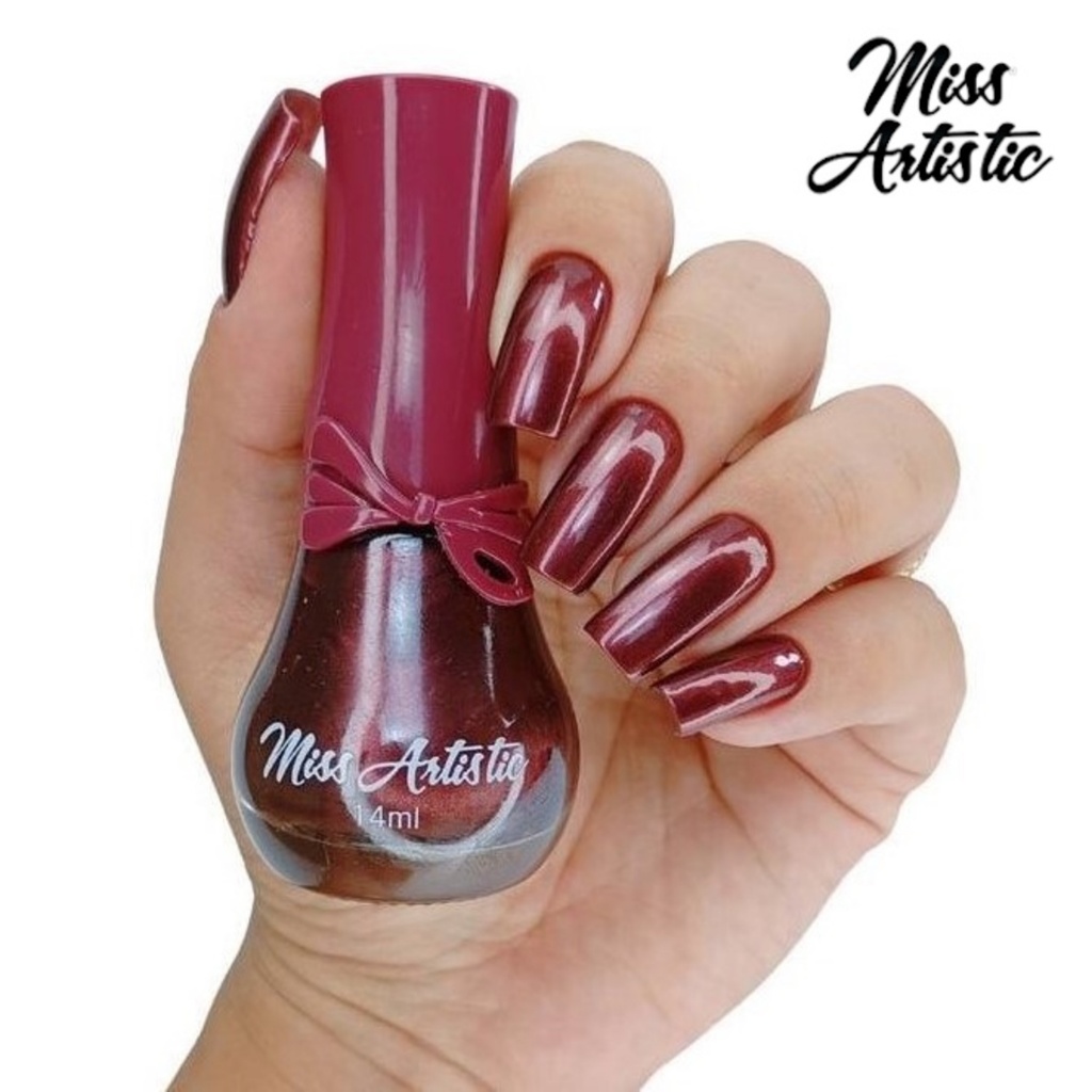 MISS ARTISTIC - Esmalte Atemporal Cintilante Perolado - Lacinho - B404 - 14ml em Oferta na Shopee