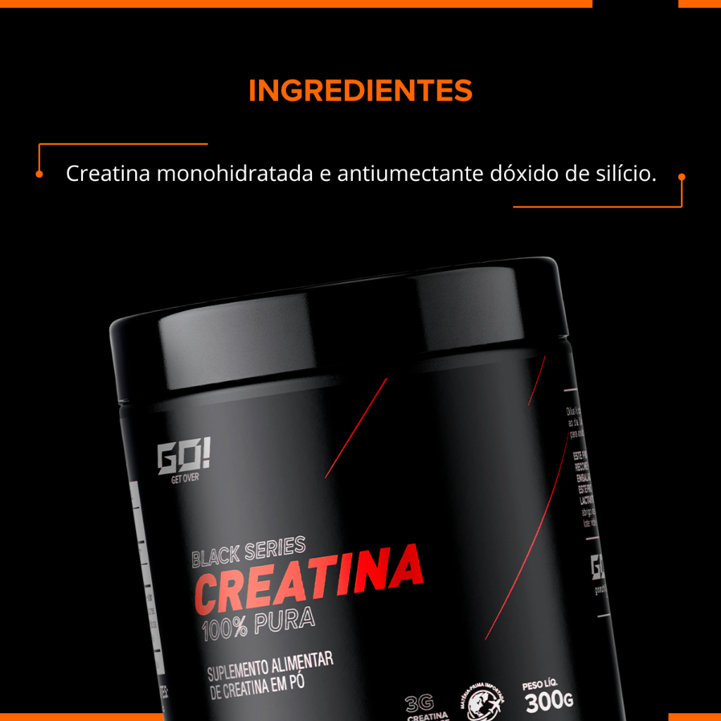 Detalhes do Creatina Monohidratada 100% Pura - Performance Física e Cognitiva - GO NUTRITION
